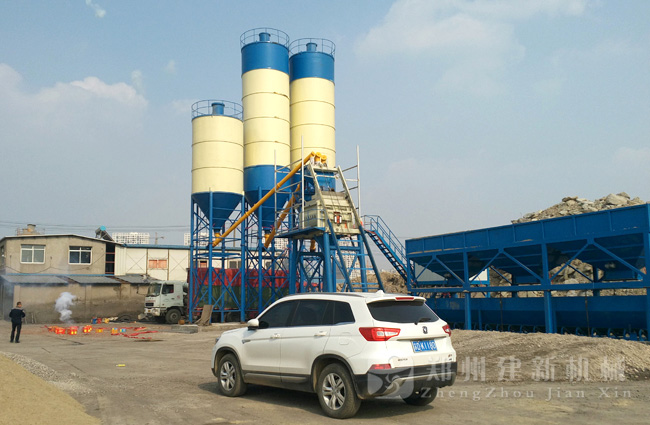 江苏无锡HZS75型混凝土leyu.乐鱼（集团）智能科技股份有限公司网站站现场案例