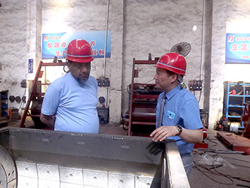 沙特客户前来郑州建新公司购买混凝土leyu.乐鱼（集团）智能科技股份有限公司网站站设备